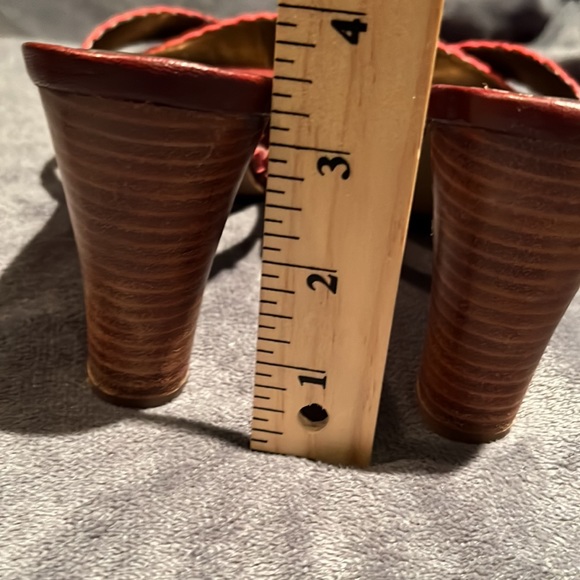 Bisou Bisou Dark Red Mule Heels 7.5m - Picture 8 of 8